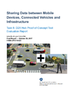 Sharing Data between Mobile Devices Connected Vehicles and Infrastructure Task 8  D2X Hub ProofofConcept Test Evaluation Report