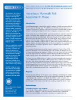 Hazardous Materials Risk Assessment Phase I