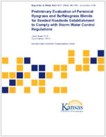Preliminary Evaluation of Perennial Ryegrass and Buffalograss Blends for Seeded Roadside Establishment to Comply with Storm Water Control Regulations