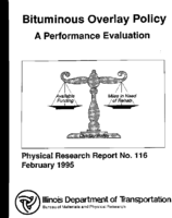 Bituminous Overlay Policy A Performance Evaluation