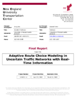 Adaptive Route Choice Modeling in Uncertain Traffic Networks With RealTime Information