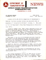 Department of Transportation News Urban Mass Transportation Administration UMTA 7608