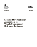 Localized Fire Protection Assessment for Vehicle Compressed Hydrogen Containers