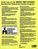 Field Test of the Heed the Speed Residential Pedestrian Safety Program