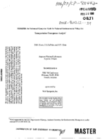 RISKIND An Enhanced Computer Code for National Environmental Policy Act Transportation Consequence Analysis