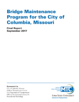 Bridge Maintenance Program for the City of Columbia Missouri Final Report