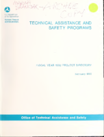 Technical Assistance and Safety Programs  Fiscal Year 1992 Project Directory