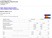 Highway Statistics Series State Statistical Abstracts 2009  Colorado