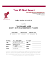 TollManaged Lanes BenefitCost Analyses of Seven Projects