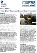 SolidState Welding of Signal Wire Attachment Research Results