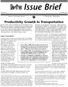 Productivity Growth in Transportation
