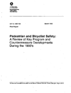 Pedestrian and Bicyclist Safety A Review of Key Program and Countermeasure Developments During the 1980s
