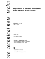 Implications of Reduced involvement in En Route Air Traffic Control