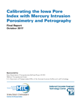 Calibrating the Iowa pore index with mercury intrusion porosimetry and petrography