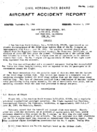 Investigation of Aircraft Accident PAN AMERICAN WORLD AIRWAYS SAN FRANCISCO CALIFORNIA 19650628