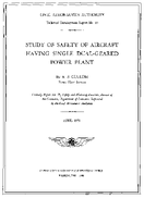 Study of Safety of Aircraft Having DualGeared Power Plant