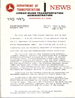 Department of Transportation News Urban Mass Transportation Administration UTMA 76106