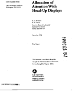 Allocation of Attention With HeadUp Displays