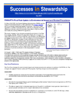 Successes in Stewardship  FHWAFTA Final Rule Update to Environmental Impact and Related Procedures