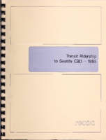Transit Ridership to Seattle CBD  1985