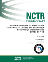 Recommendations for YieldToBus Traffic Control Devices and Bus Pullout Bays Design Characteristics