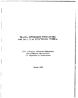 Travel Estimation Procedures for the Local Functional System 1994
