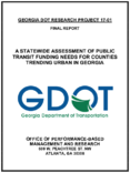 A Statewide Assessment of Public Transit Funding Needs for Counties Trending Urban in Georgia