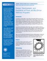 Design Development and Evaluation of Truck and Bus Driver Wellness Programs