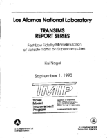 Fast Low Fidelity Microsimulation of Vehicle Traffic on Supercomputers