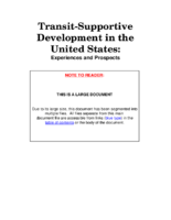 TransitSupportive Development In The United States Experiences And Prospects
