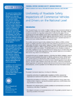 Uniformity of Roadside Safety Inspections of Commercial Vehicles and Drivers on the National Level