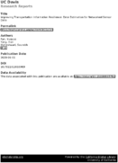Improving Transportation Information Resilience Error Estimation for Networked Sensor Data