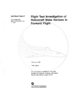 Flight test investigation of rotorcraft wake vortices in forward flight