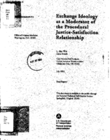 Exchange Ideology as a Moderator of the Procedural JusticeSatisfaction Relationship