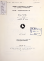 Data Base Development of Automobile and Light Truck Maintenance  Volume I Test and Appendixes AD