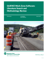 QUEWZ Work Zone Software Literature Search and Methodology Review