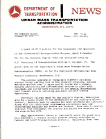 Department of Transportation News Urban Mass Transportation Administration UMTA 7618