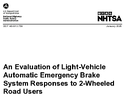 An Evaluation of Light Vehicle Automatic Emergency Brake System Responses to 2Wheeled Road Users