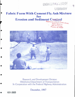 Fabric Form With Cement Fly Ash Mixture for Erosion and Sediment Control