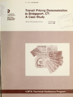 Transit Pricing Demonstration in Bridgeport Connecticut A Case Study