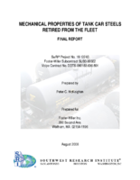 Mechanical Properties of Tank Car Steels Retired from the Fleet Report