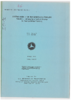 Systems Models for Transportation Problems  Volume 1 Introducing a Systems Science for Transportation Planning