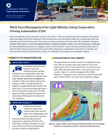 Work Zone Management for Light Vehicles Using Cooperative Driving Automation CDA