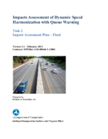 Impacts Assessment of Dynamic Speed Harmonization with Queue Warning Task 2 Impact Assessment Plan  Final