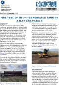 Fire Test of an UNT75 Portable Tank on a Flat Car Phase II Research Results