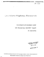 The effects of highway noise on residential property values in Louisiana  final report