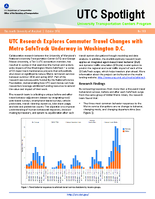 UTC Research Explores Commuter Travel Changes with Metro SafeTrack Underway in Washington DC