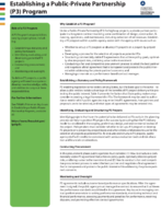 Establishing a PublicPrivate Partnership P3 Program fact sheet