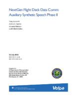 NextGen Flight Deck Data Comm  Auxiliary Synthetic Speech Phase II