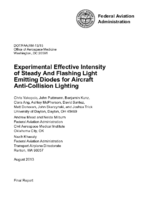 Experimental Effective Intensity of Steady and Flashing Light Emitting Diodes for Aircraft Anticollision Lighting